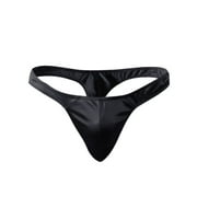 Mens Underwear Briefs Men's Comfortable Underwear, Panties, Satin Boxer Briefs for Men Pack Black